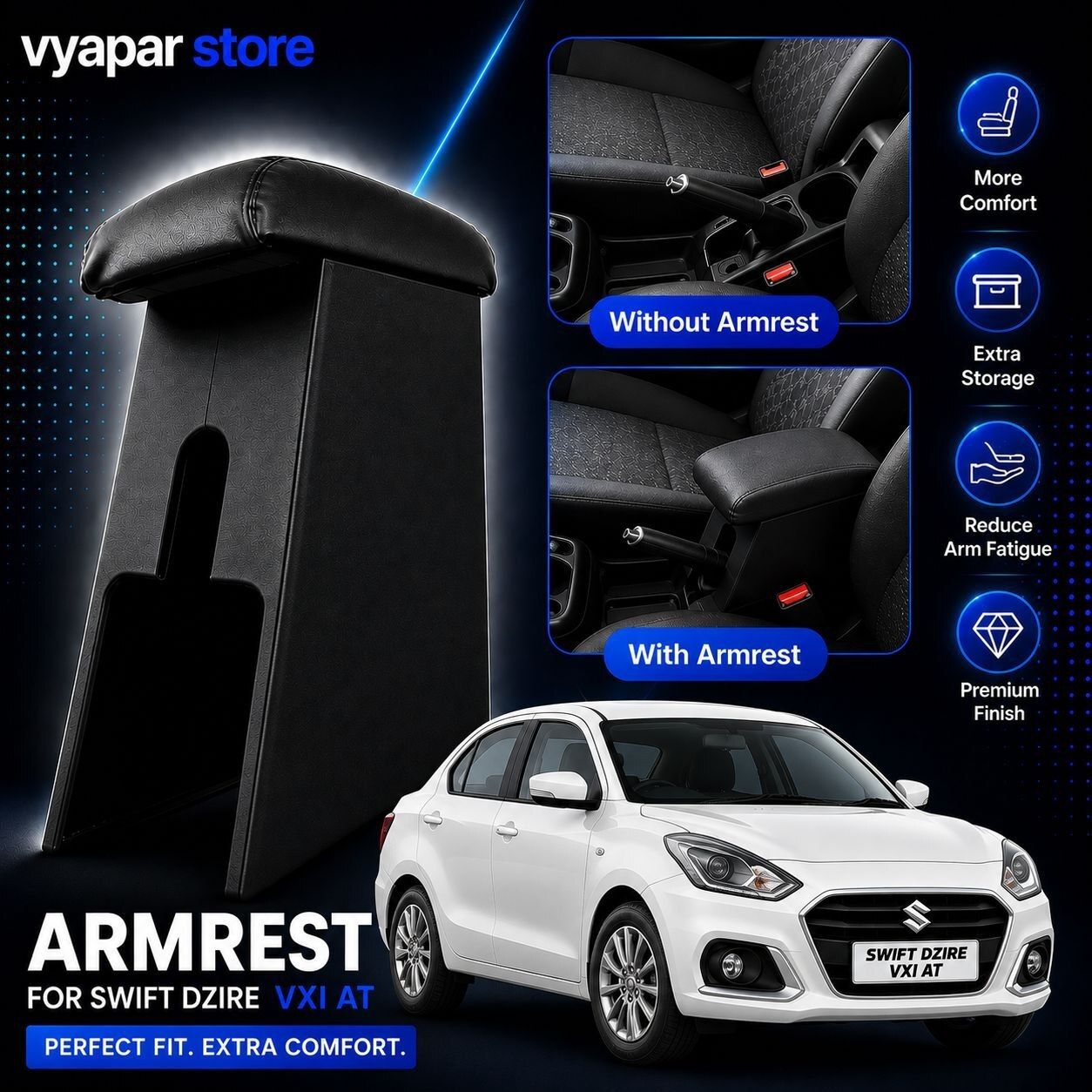 vyapar store swift dzire vxi at Car Armrest-picture-15