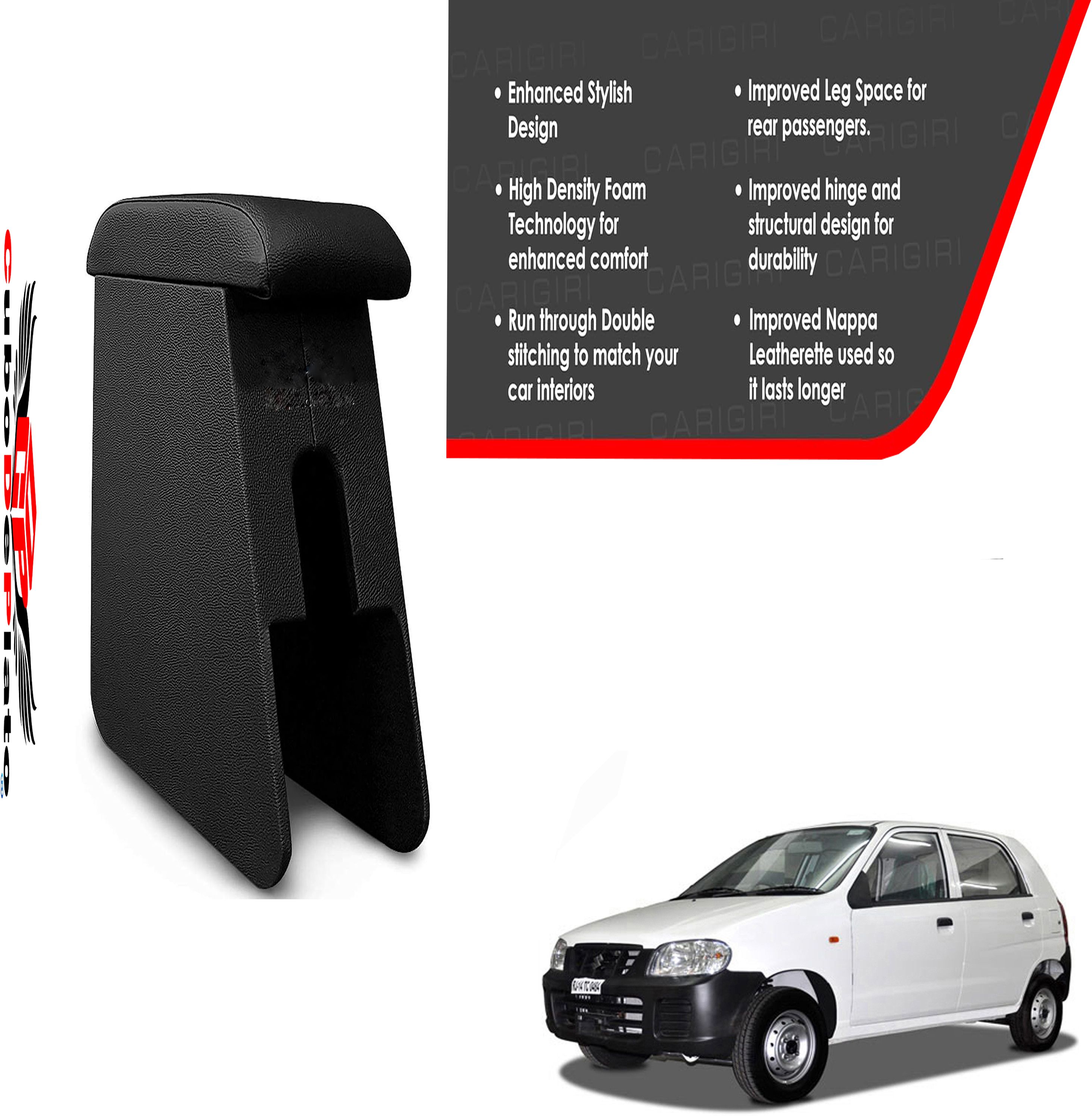 CDP_ArmRest_blk_Alto Car Armrest