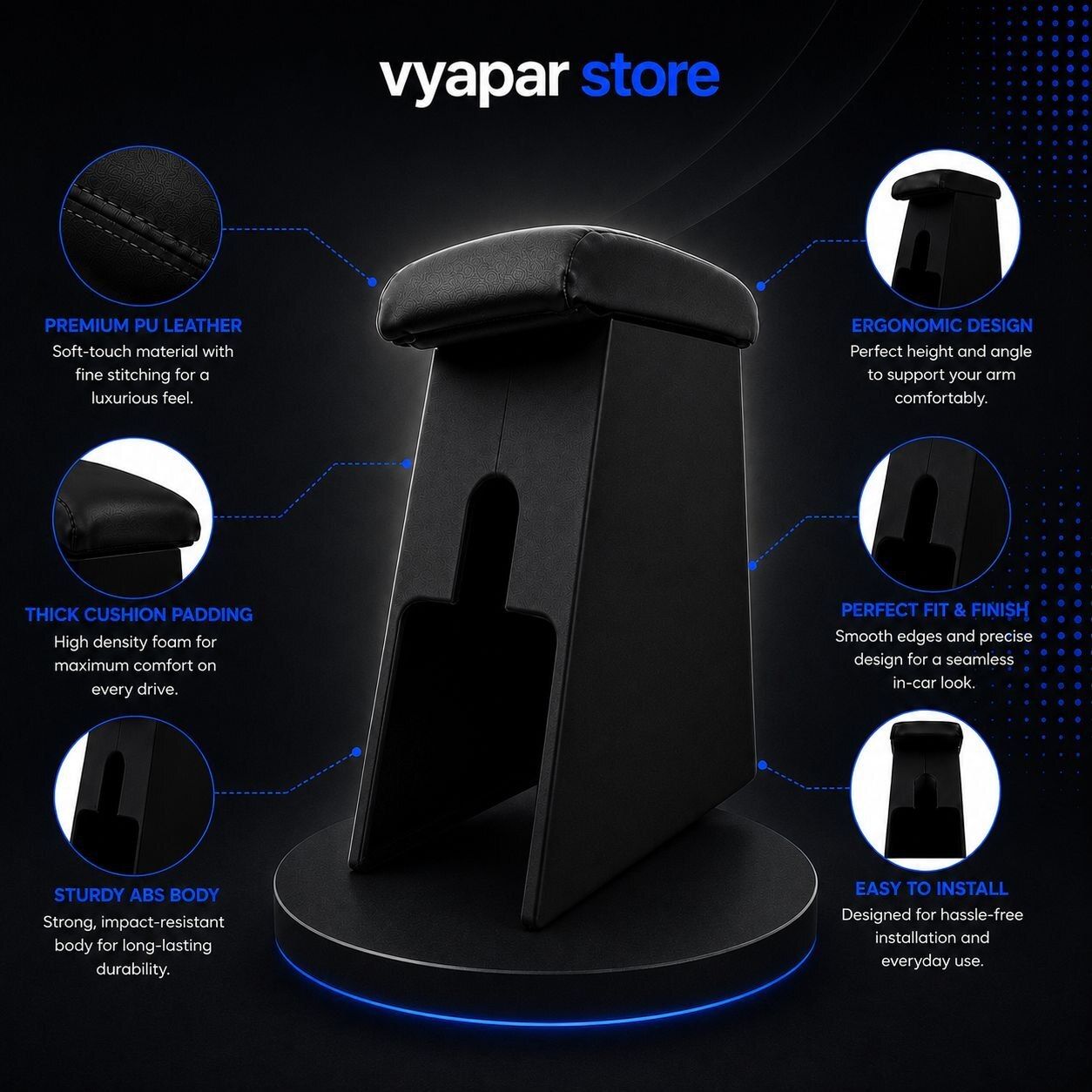 vyapar store WAGON R 19 ZXI+ 1.2 Car Armrest-picture-10