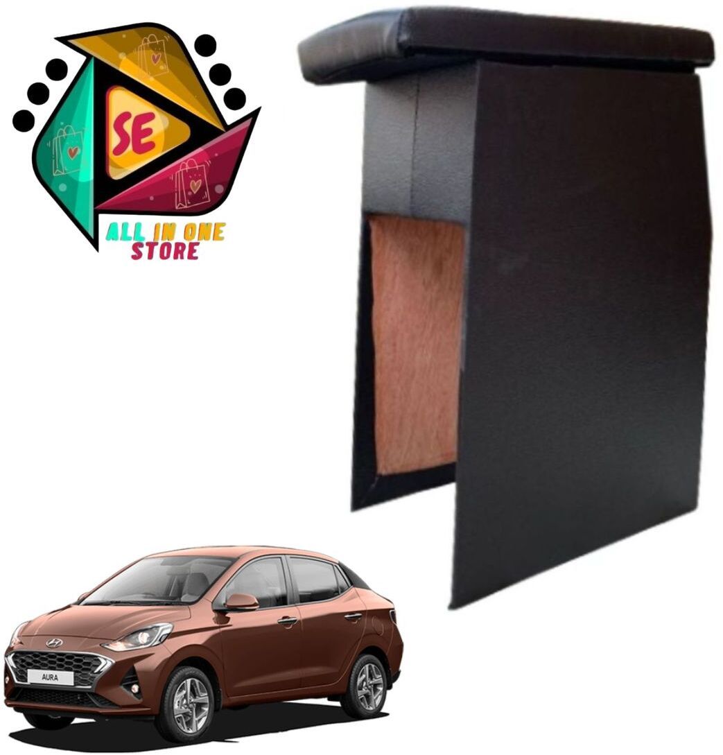 Store S1 Type4 Wooden Armrest Black Color For All Car Models of Aura Car Armrest