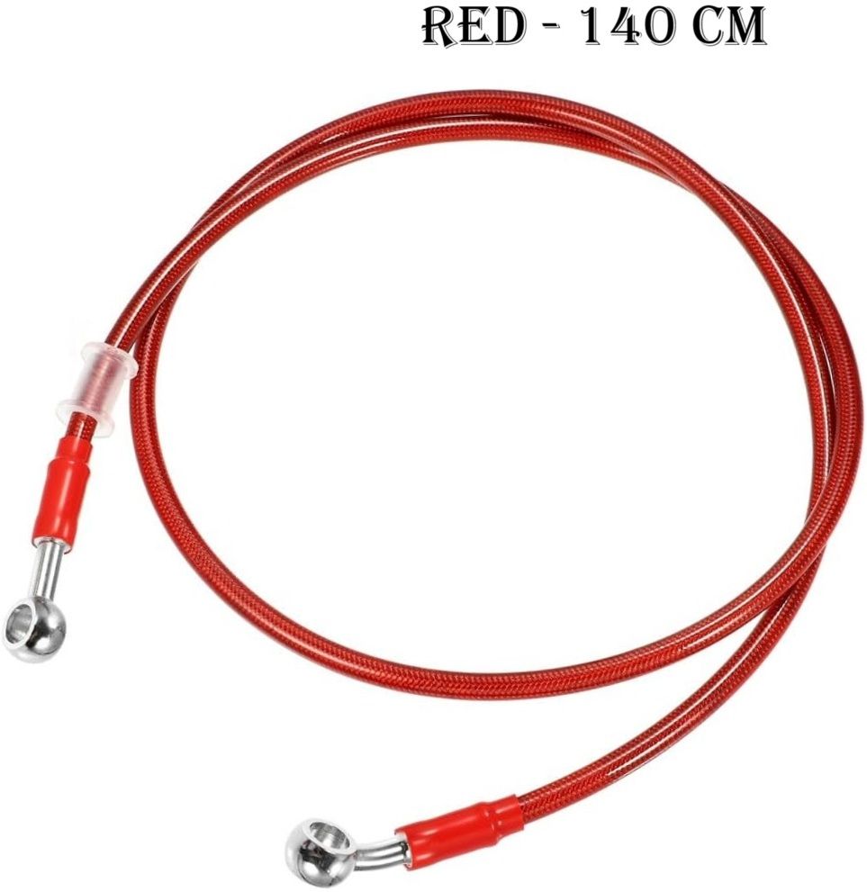 hybrid motors Disk Brake Hose Pipe 140 CM Suitable For All Bikes Motorbike, RED Motorbike Brake Disc-picture-22