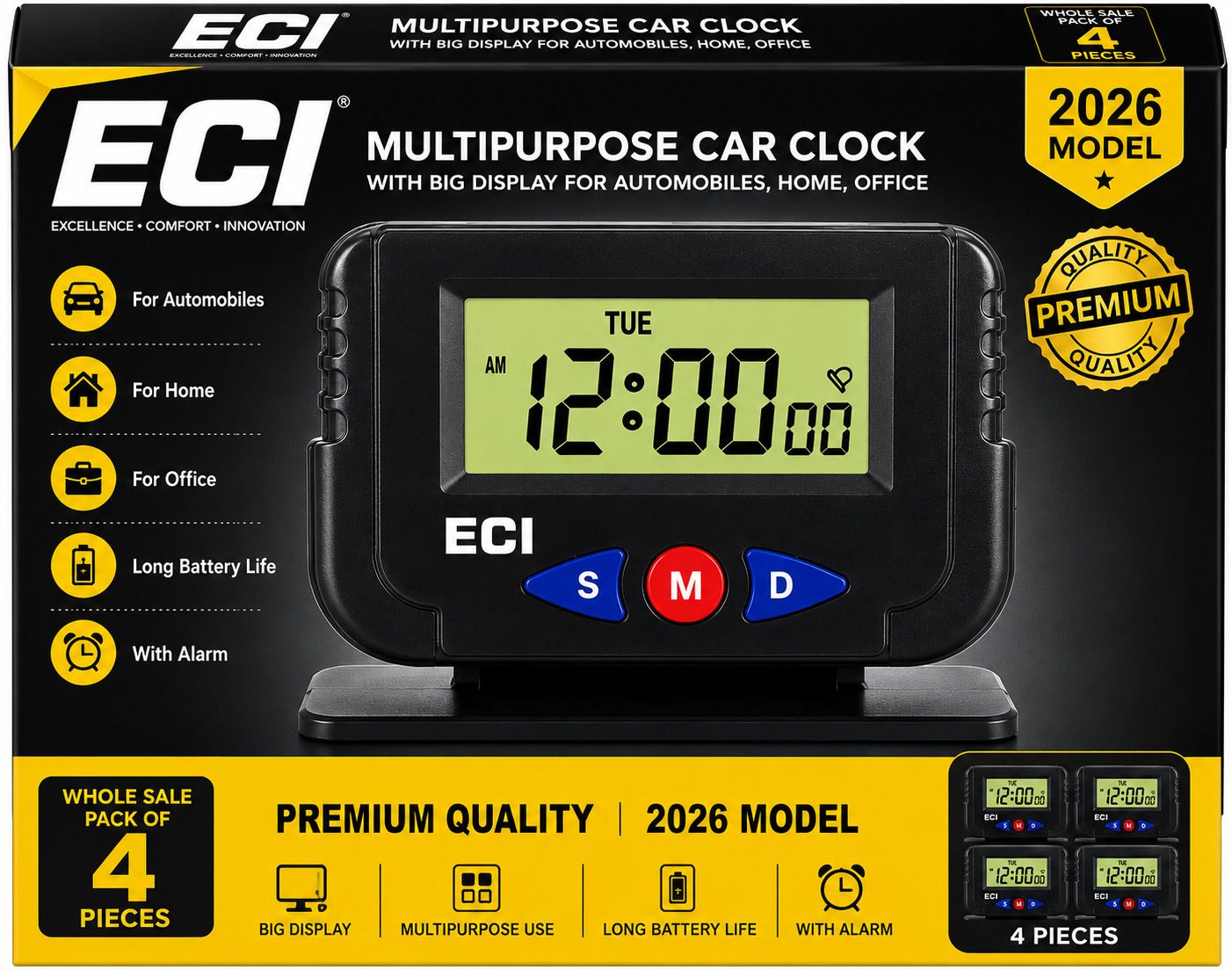 eci Digital Car Vehicle Clock-picture-8