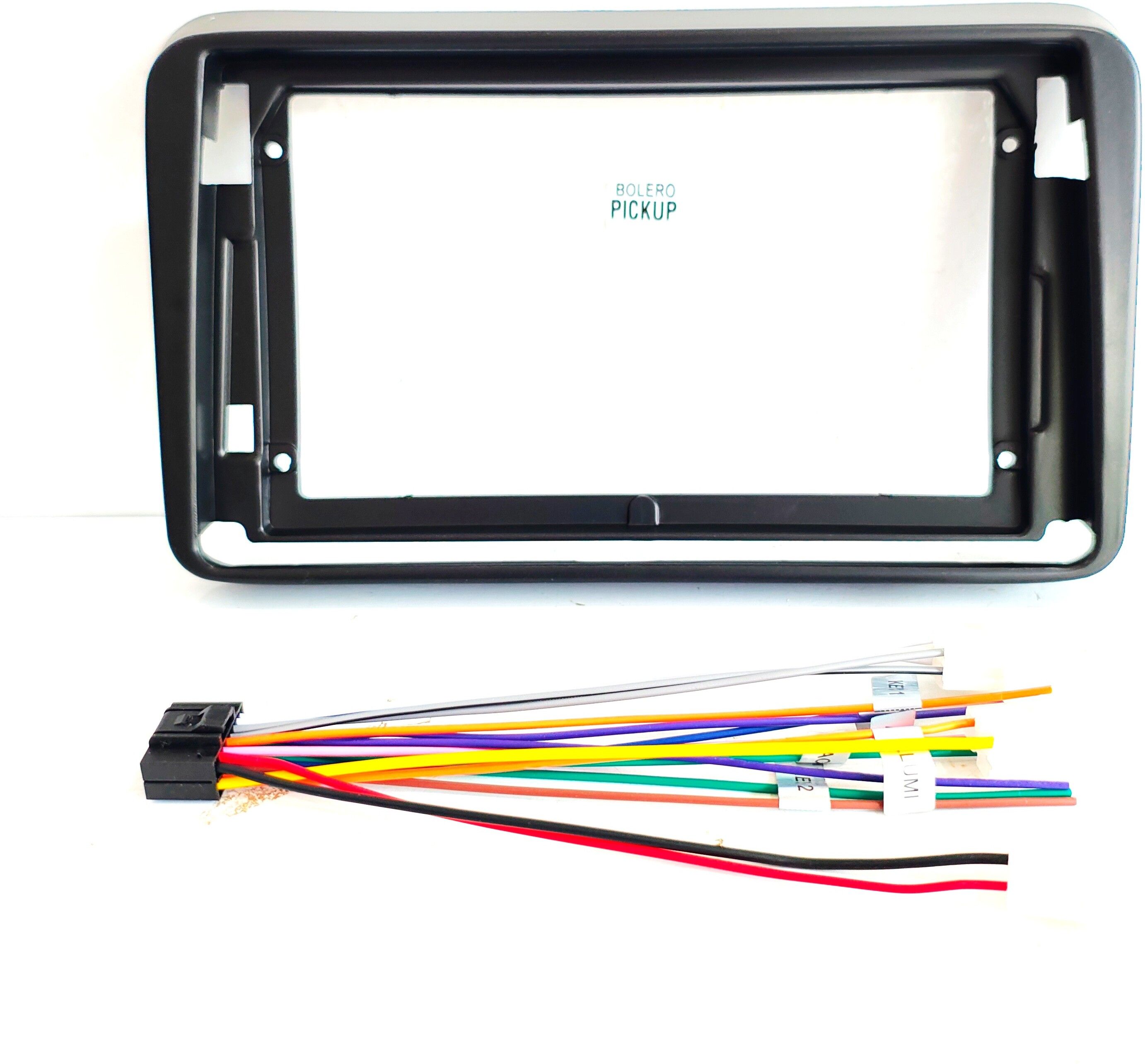 Car Stereo frame for Mahindra Bolero Pickup, 9 inch with Wiring Socket Media Player Frame