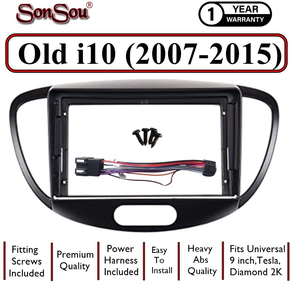 Old i10 9 inch car stereo frame for car android old i10(2007-2015) Media Player Frame