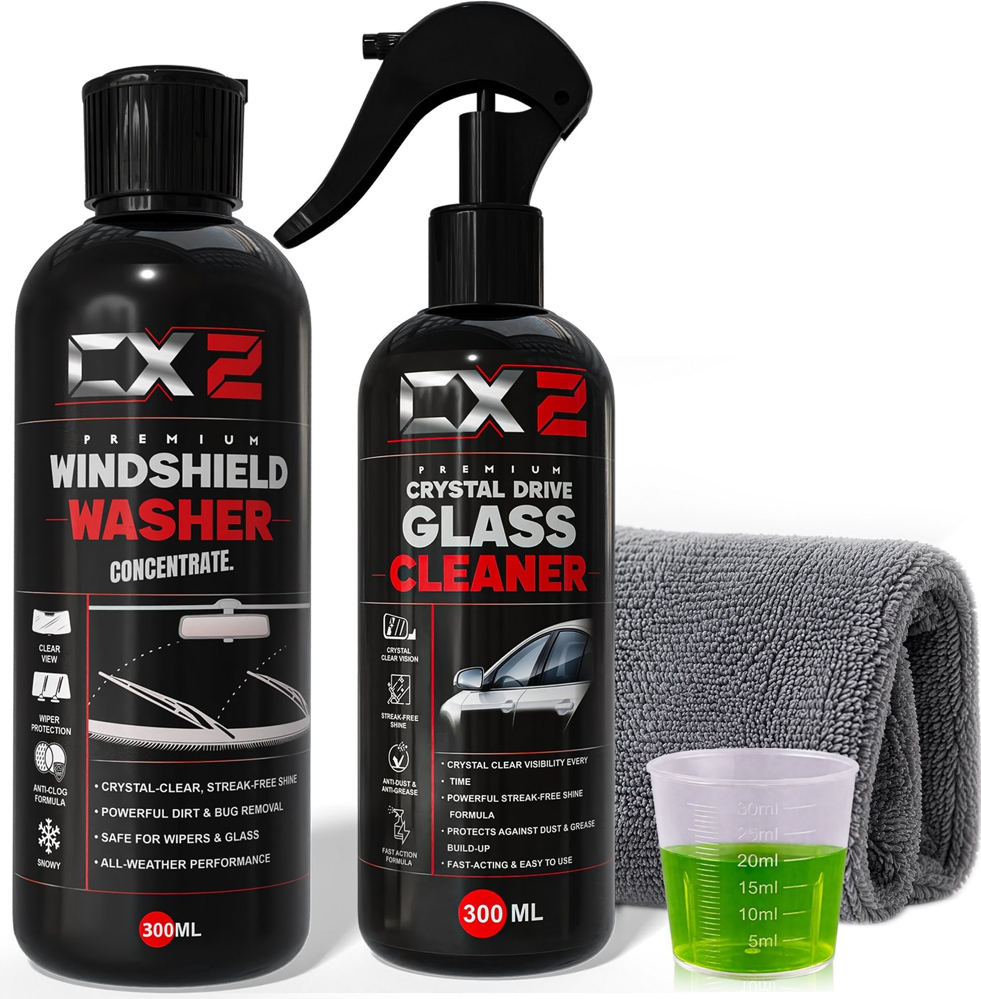Windshield Washer Fluid with Car Glass Cleaner Microfiber Cloth Liquid Vehicle Glass Cleaner-image-39