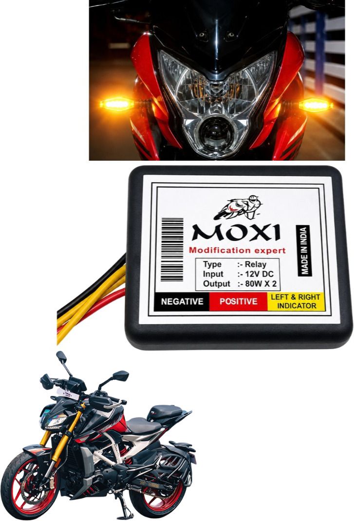 markoplus Front, Rear Flasher Indicator Light for TVS Apache RTR 180-picture-12