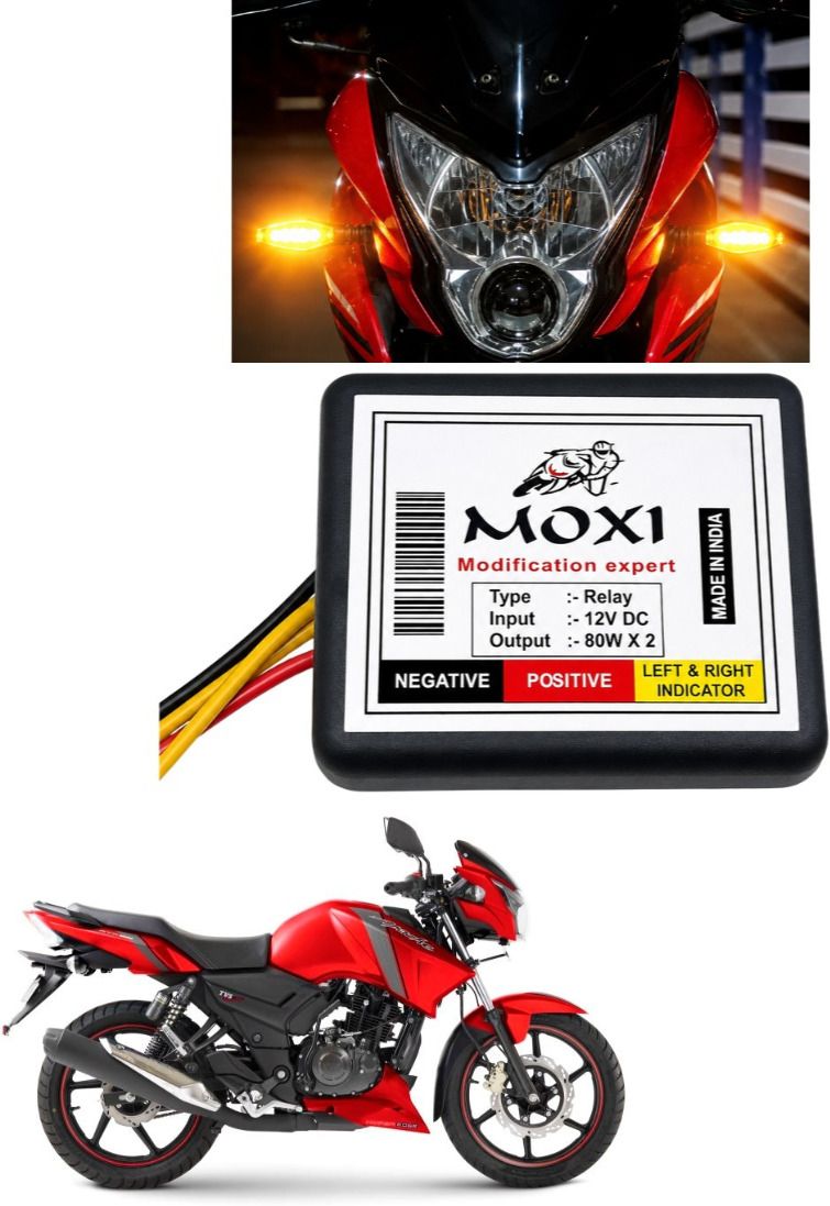 markoplus Front, Rear Flasher Indicator Light for TVS Apache RTR 180-picture-11