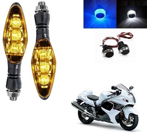 Front, Rear LED Indicator Light for Bajaj, Hero, Honda, TVS, Suzuki, Universal For Bike Universal For Bike-image-21