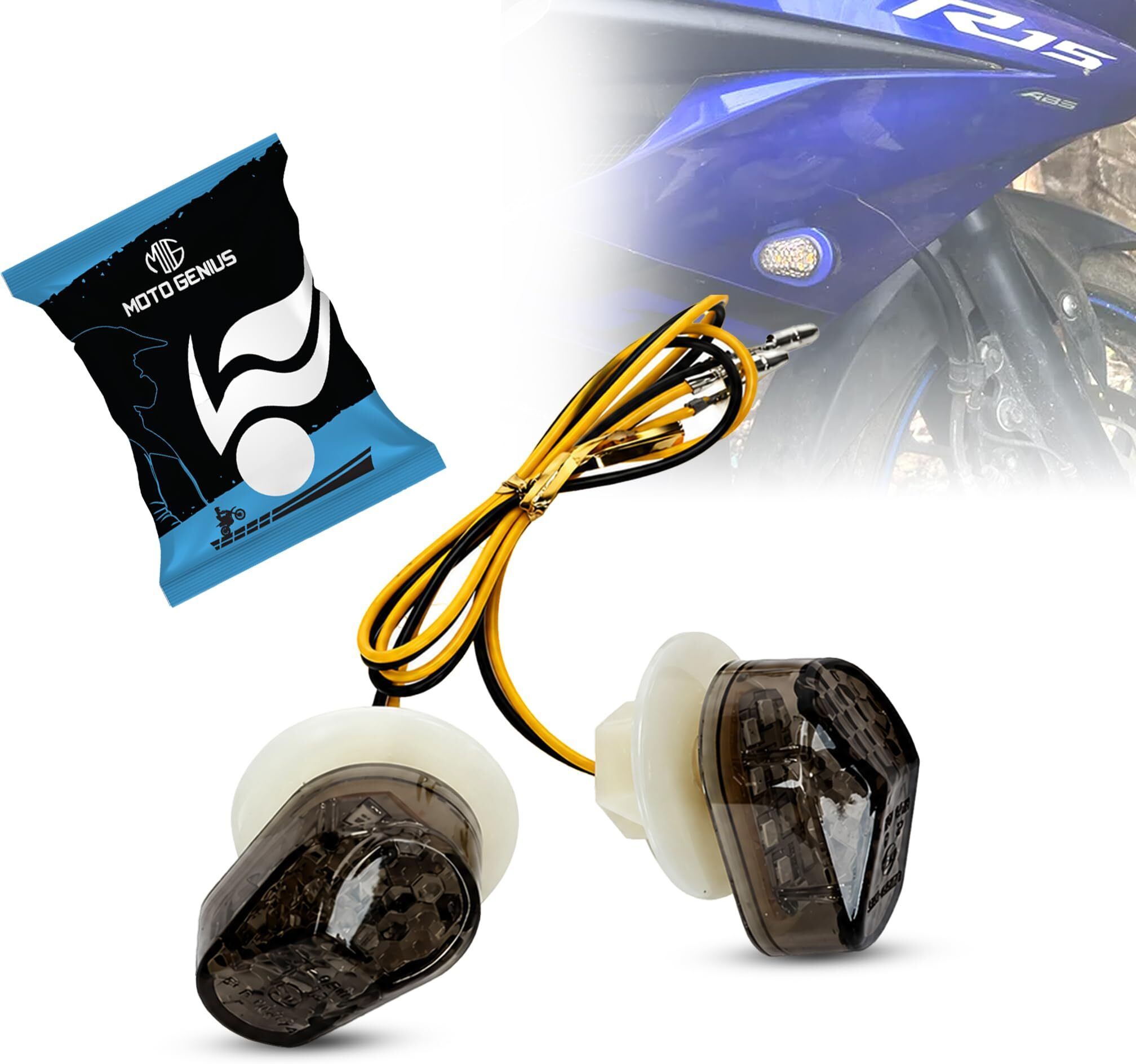 moto genius Rear, Side LED Indicator Light for Kawasaki, Yamaha, Honda, Suzuki R15, R1, R15 V4, R15 V2, R6, CBR, GSX, Ninja-picture-8