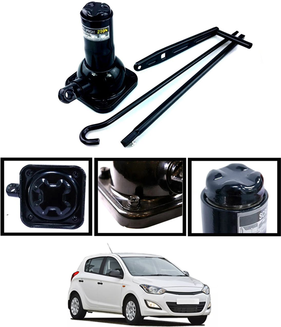 Portable/Compact Design 2Ton Heavy Duty Black Spiral Jack For Car 144 Vehicle Jack-image-46