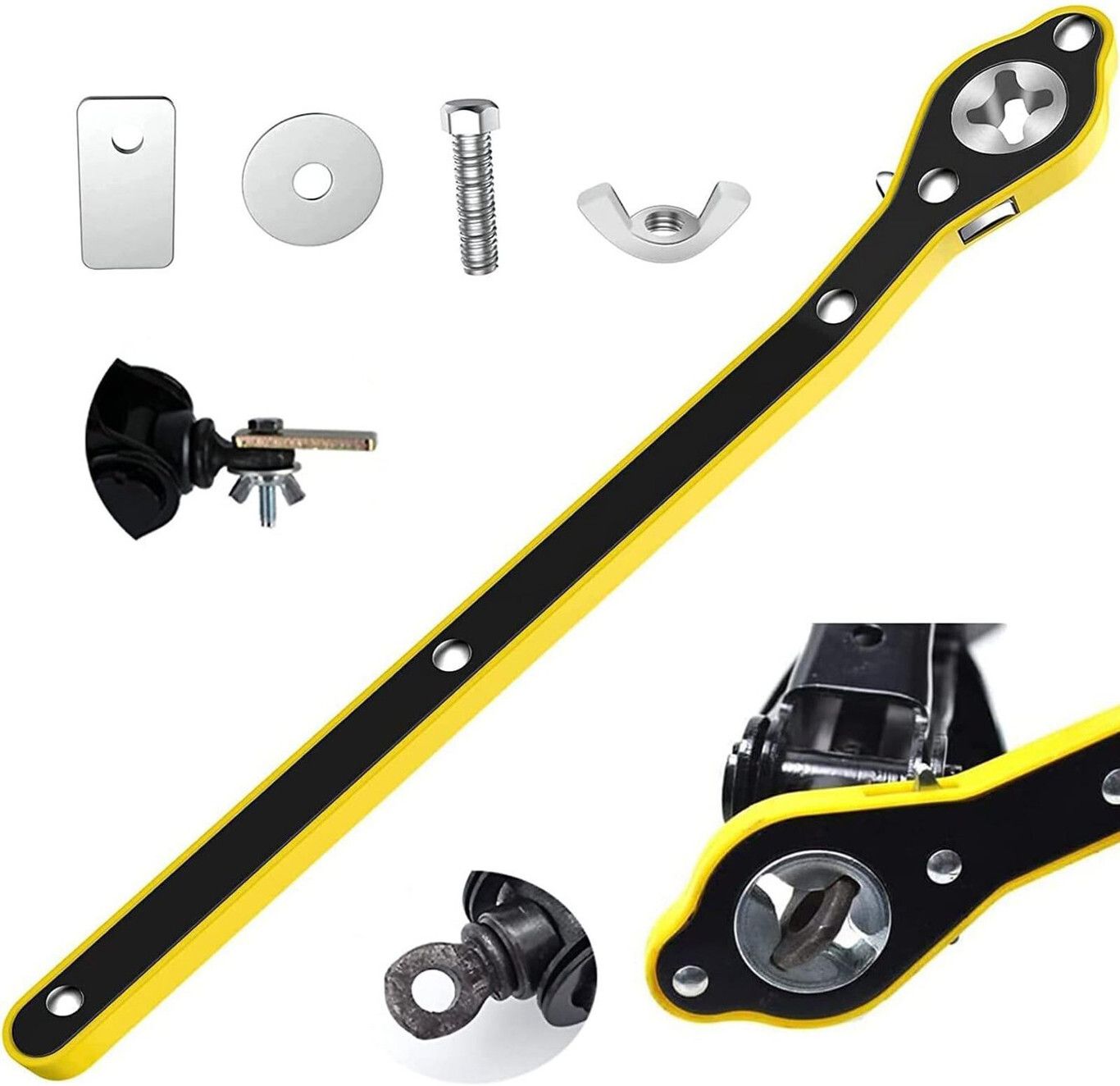 thesinghstore Double Sided Ratchet wrench Vehicle Jack Stand-picture-19