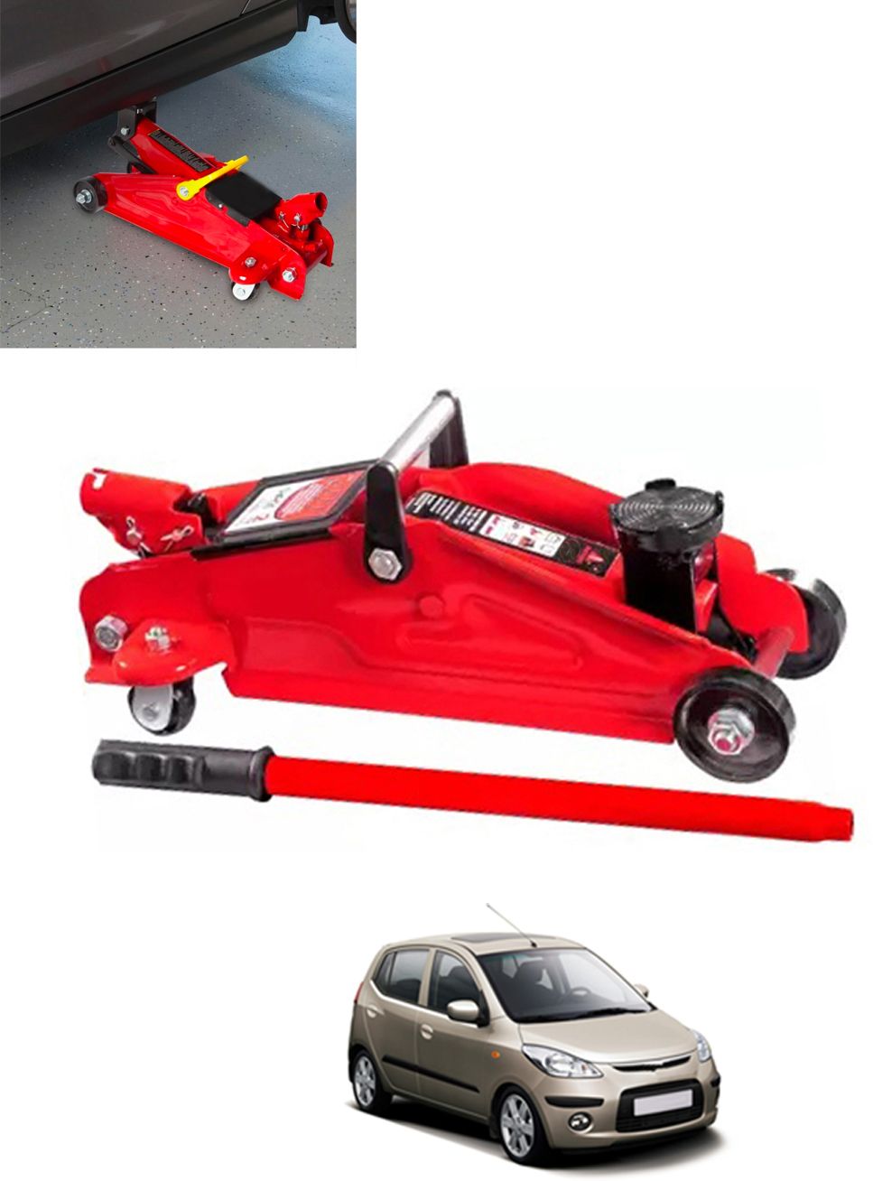 Red 2Ton Hydraulic Trolly Floor Jack Universal For Car 142 Vehicle Jack-image-32