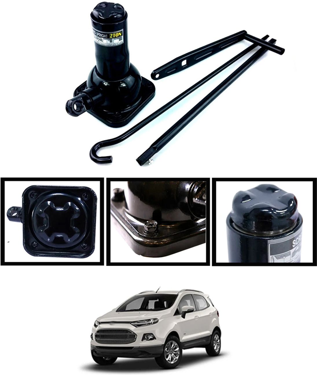 Portable/Compact Design 2Ton Heavy Duty Black Spiral Jack For Car-82 Vehicle Jack-image-16