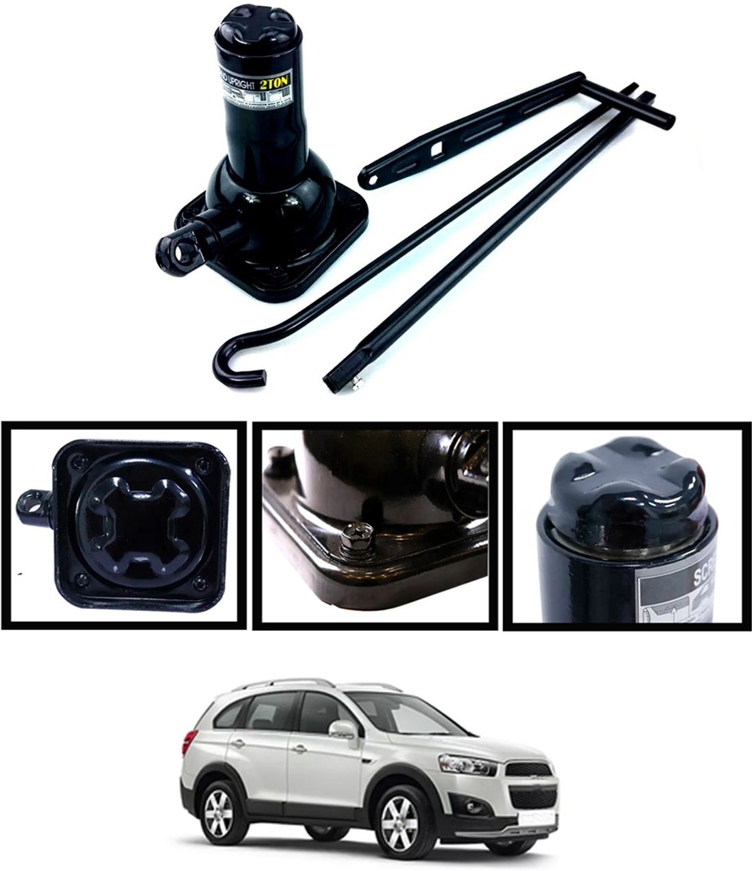 Portable/Compact Design 2Ton Heavy Duty Black Spiral Jack For Car 48 Vehicle Jack-image-40