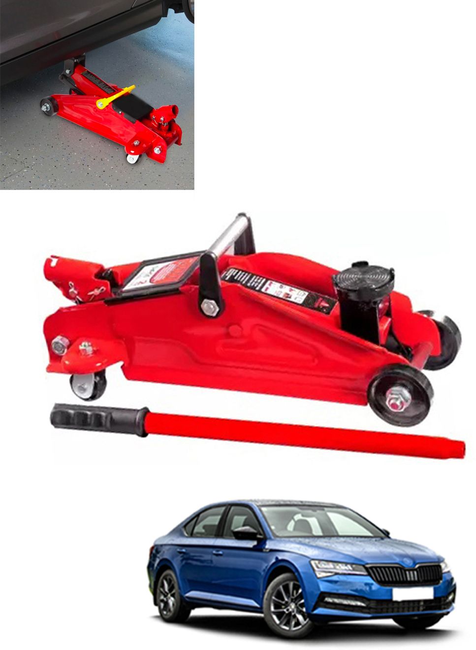 2Ton Hydraulic Trolly Floor Jack Universal For Car 253 Vehicle Jack-image-25