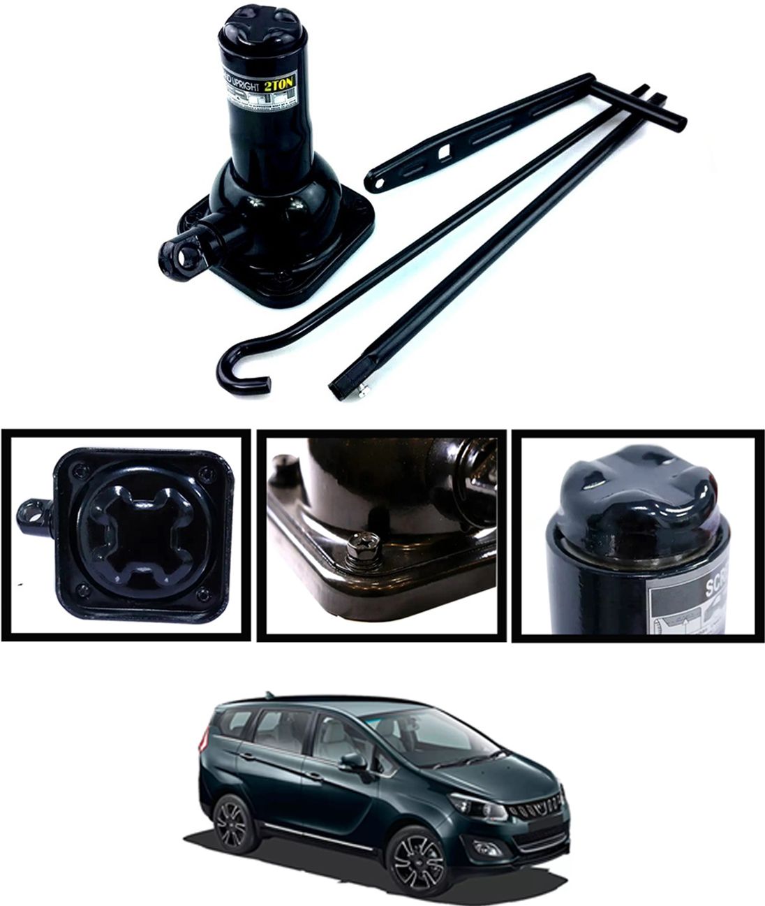 Portable/Compact Design 2Ton Heavy Duty Black Spiral Jack For Car 182 Vehicle Jack-image-39