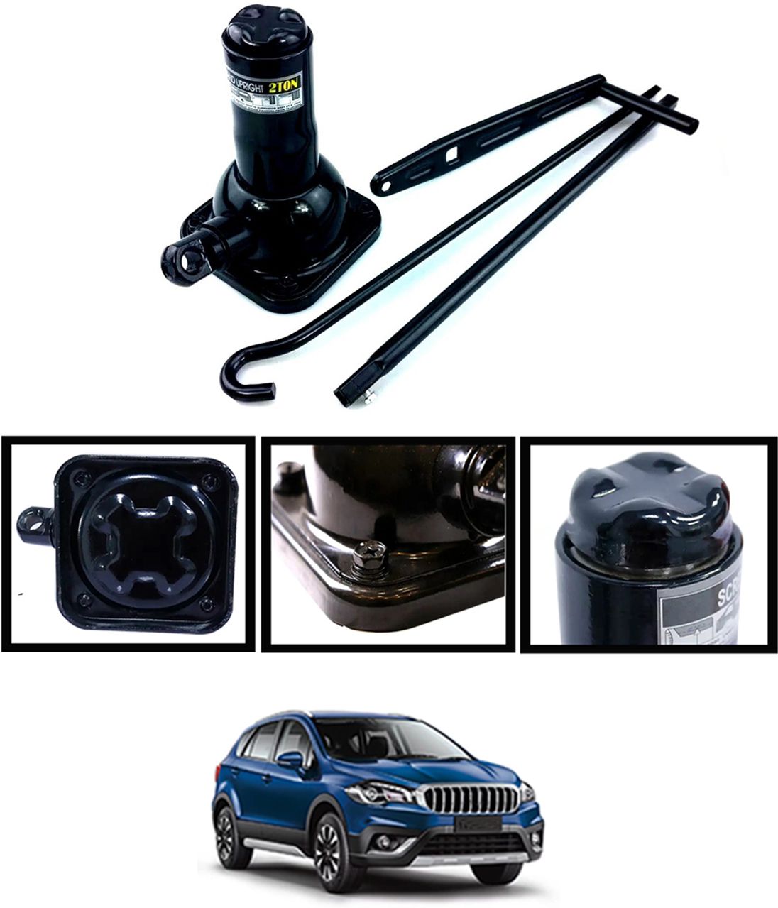 Portable/Compact Design 2Ton Heavy Duty Black Spiral Jack For Car 221 Vehicle Jack-image-38