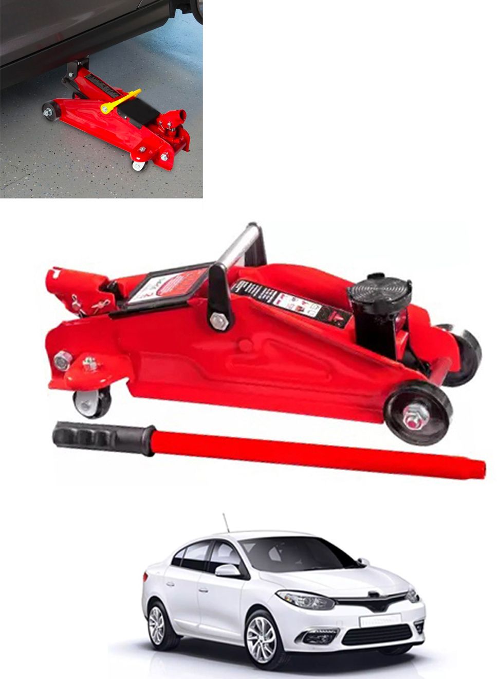 2Ton Hydraulic Trolly Floor Jack Universal For Car 107 Vehicle Jack-image-2