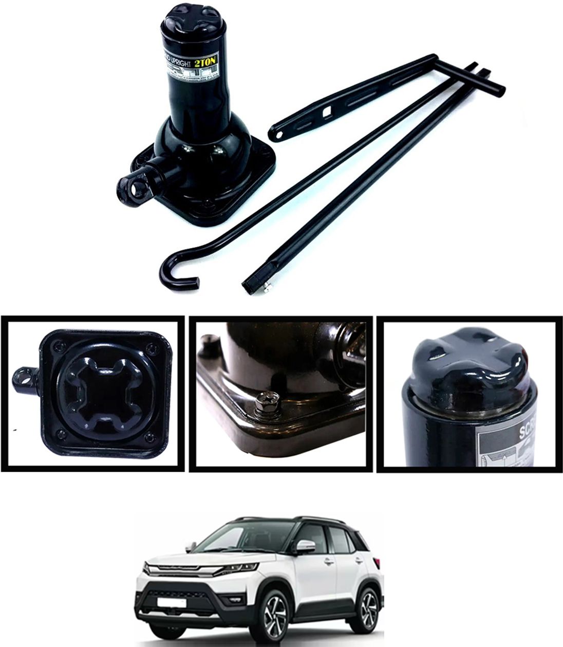Portable/Compact Design 2Ton Heavy Duty Black Spiral Jack For Car 301 Vehicle Jack-image-48