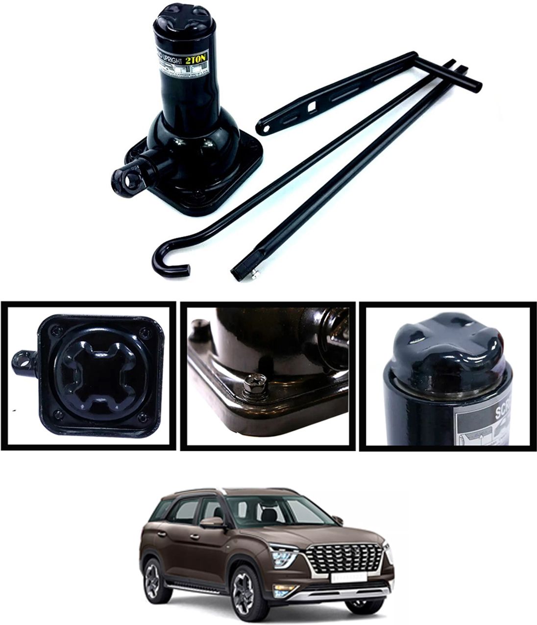 Portable/Compact Design 2Ton Heavy Duty Black Spiral Jack For Car-07 Vehicle Jack-image-45