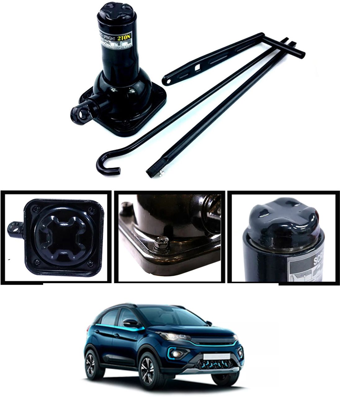Portable/Compact Design 2Ton Heavy Duty Black Spiral Jack For Car 193 Vehicle Jack-image-49