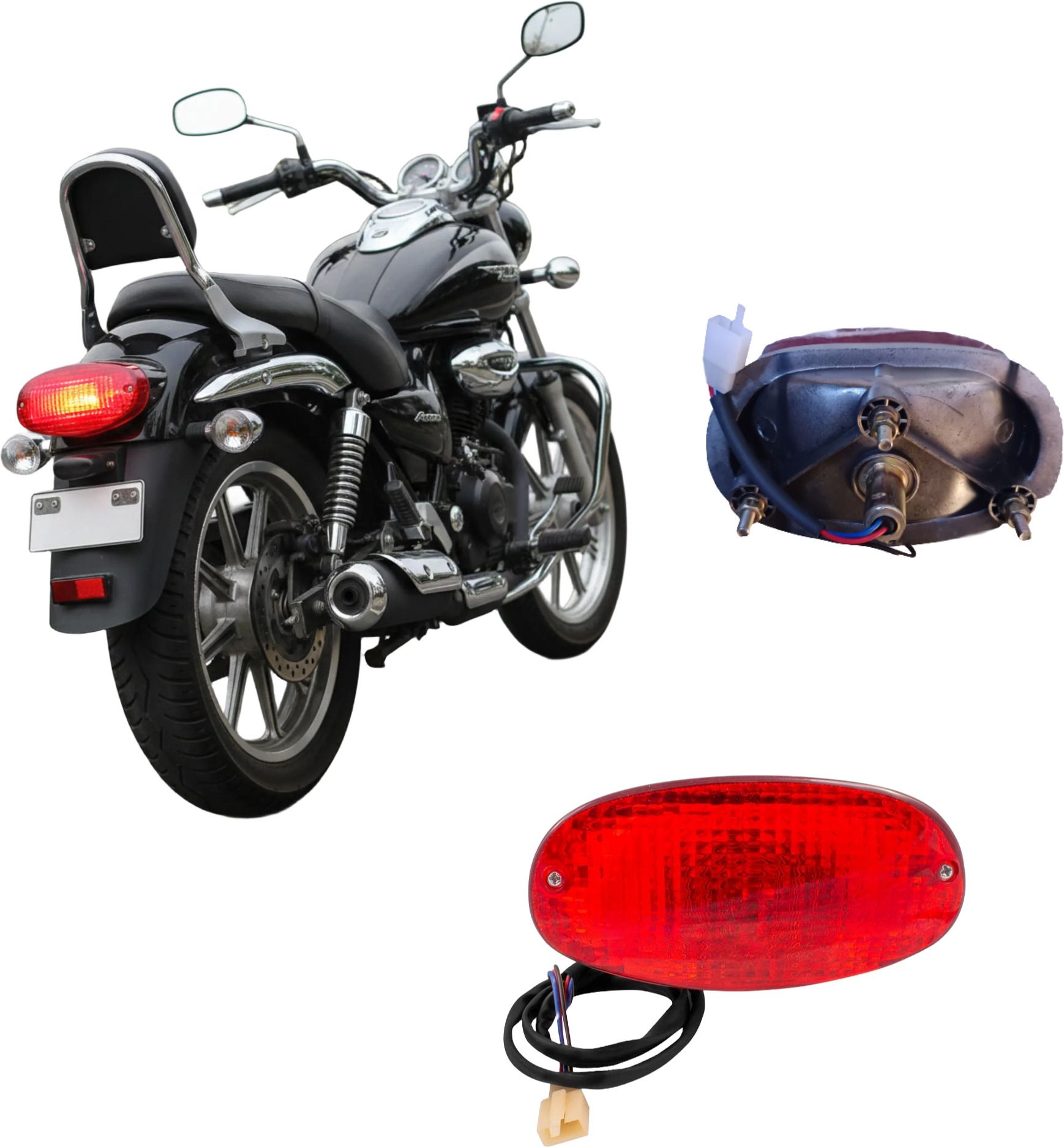 vtrust for Avenger 150, 180, 200 Tail Light Motorbike Halogen for Bajaj (12 V, 5 W)-picture-23