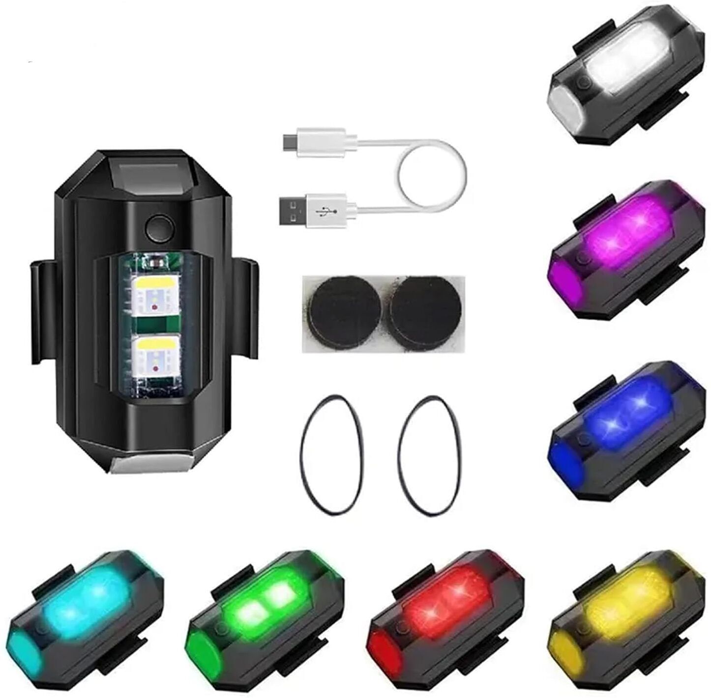 Helmet Light Strobe Light for Bicycle - 7 Colors, 31 Modes LED Safety Light Brake Light Car, Motorbike, Truck, Van LED (5 V, 12 W)