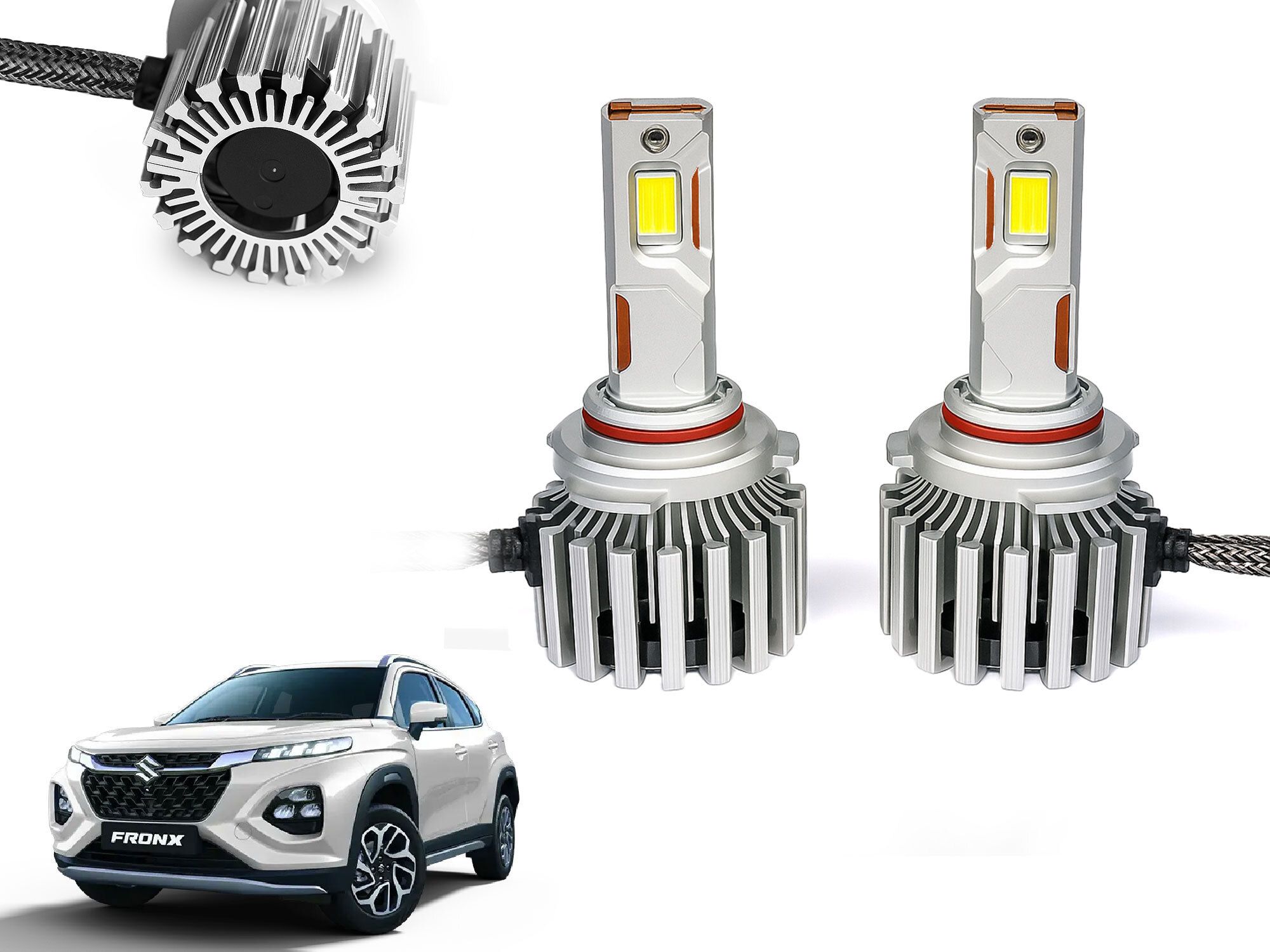 auto pearl 2-Side 9005/HB3 LED Bulb for Car 280W-12V 18000LM 6000K Ultra White light_B31 Headlight Car LED for Maruti Suzuki (12 V, 280 W)-picture-3
