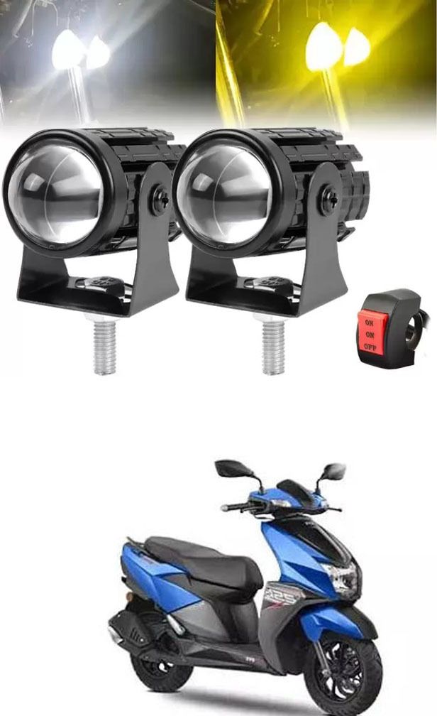 Mini Driving Fog Light For Ntorq 125 Fog Lamp Motorbike LED for TVS (12 V, 24 W)