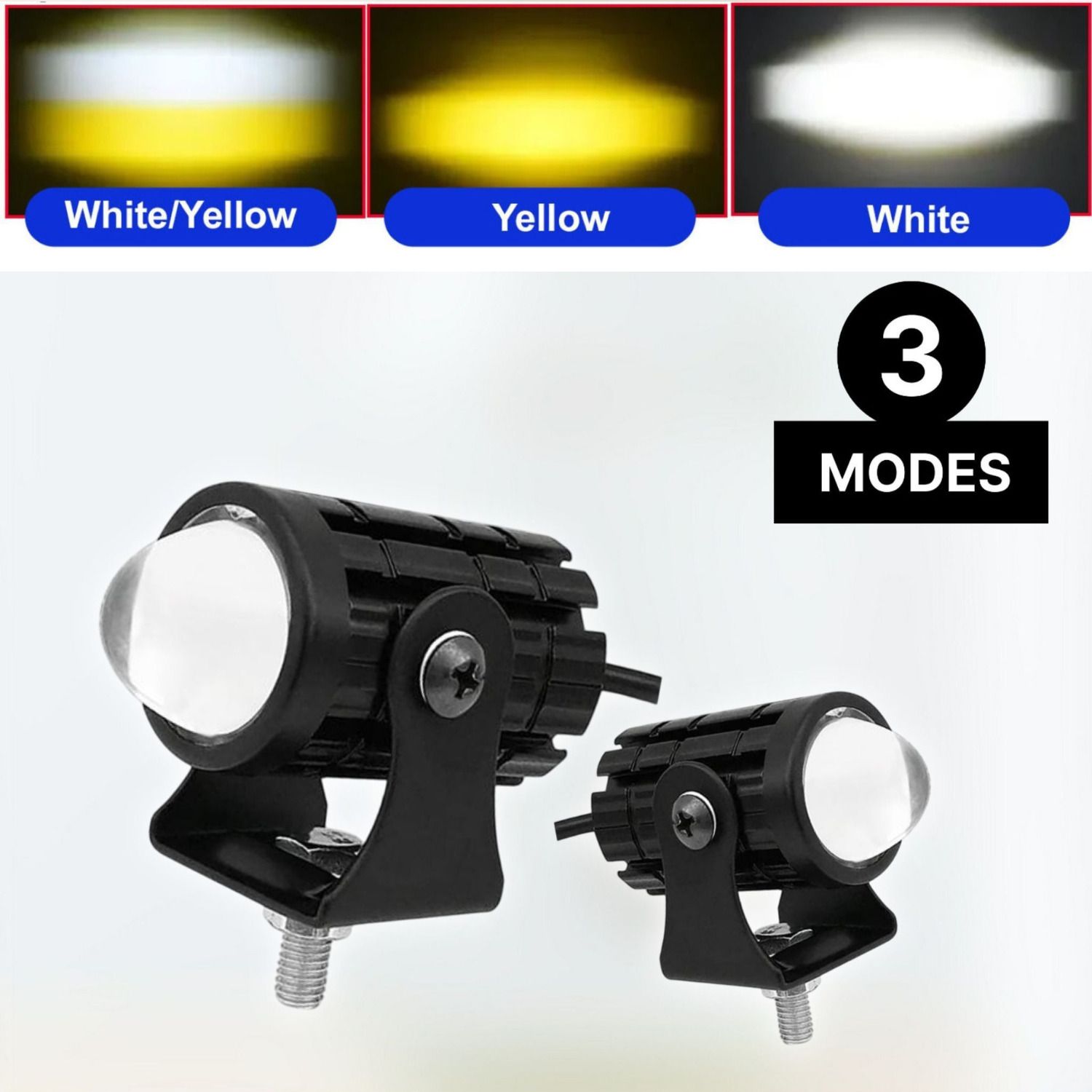 Universal Bike LED Vehicle Light Bulb Mini Spot Dual Color High Power Headlight Motorbike LED (12 V, 36 W)-image-38
