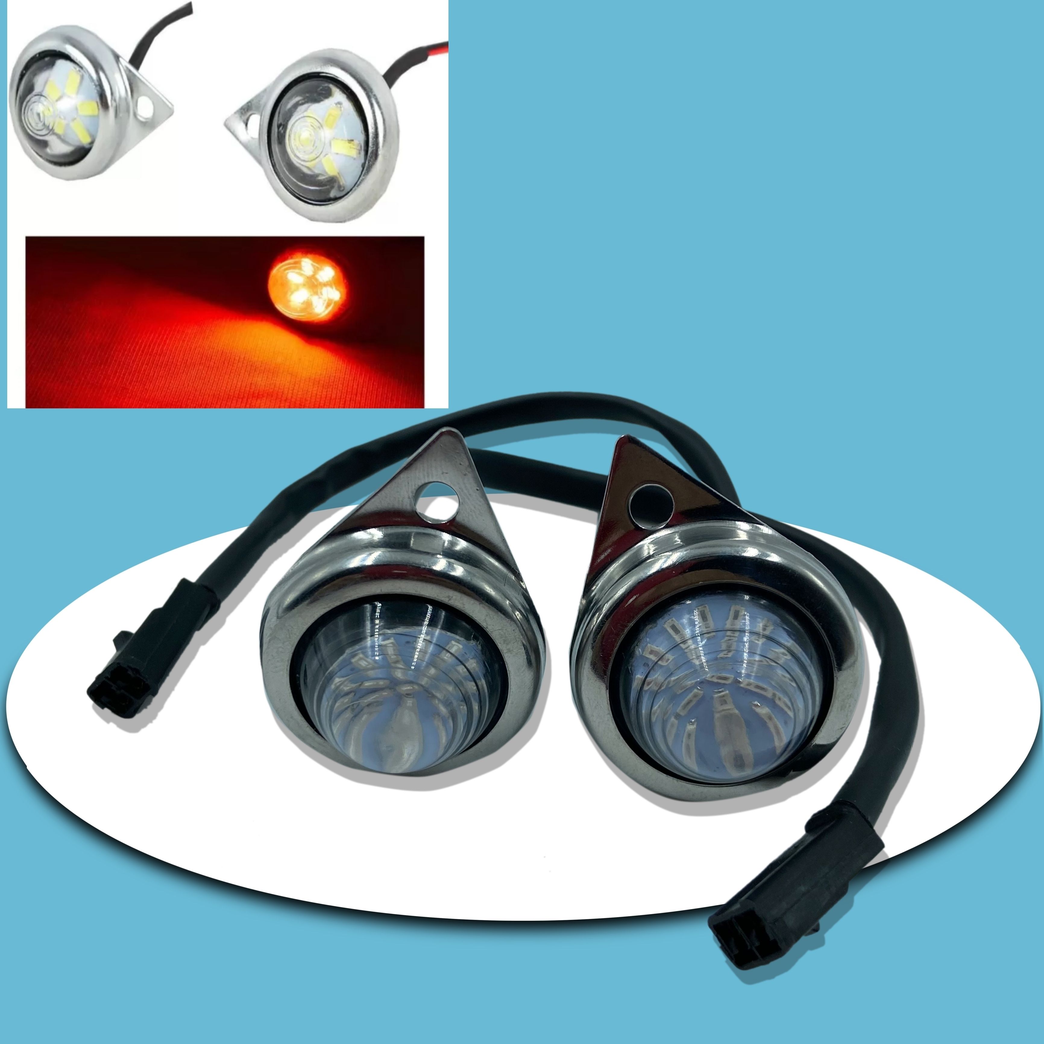 PARKING LED EYES RED COLOR FOR ROYAL ENFIELD CLASSIC MODEL’S MADE IN INDIA Parking Light Motorbike LED for Royal Enfield (12 V, 12 W)
