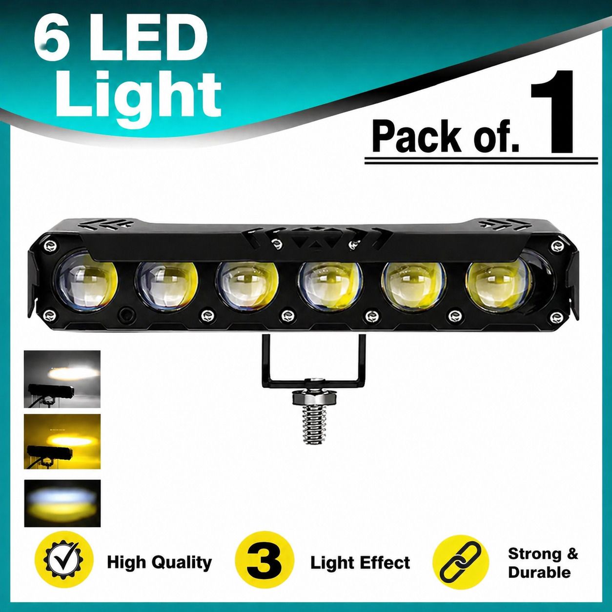 Car Work Light Motorcycle 6 Lens LED Light Mini Lights LED Driving Light Fog Lamp Motorbike, Car LED (12 V, 30 W)-image-40