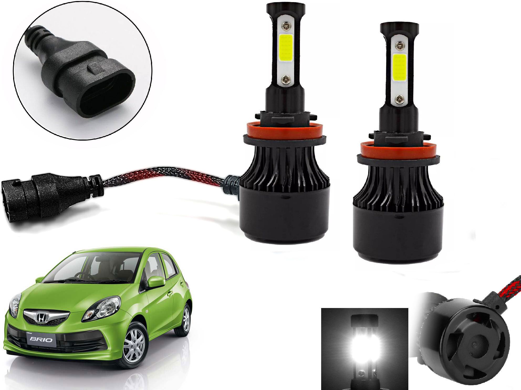 auto pearl 4-Sides H8/H9 LED Bulb for Car 80W-12V 3500LM 6000K Ultra White light_A35 Fog Lamp Car LED for Honda (12 V, 80 W)-picture-14