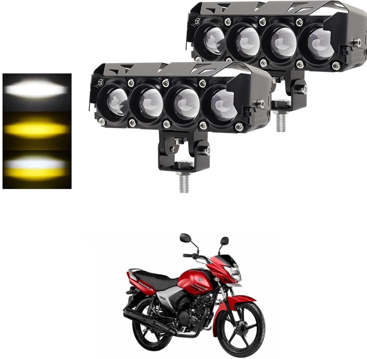 Universal 5 inch LED Driving Fog Lights 120W White and Amber LED Projector sg105 Car Fancy Lights-image-13