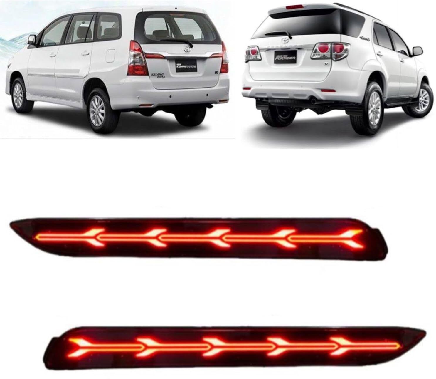 Car Reflector Light LED Brake Light for Bumper Rear/Back Drl Brake Fr Old Innova Car Reflector Light-image-26