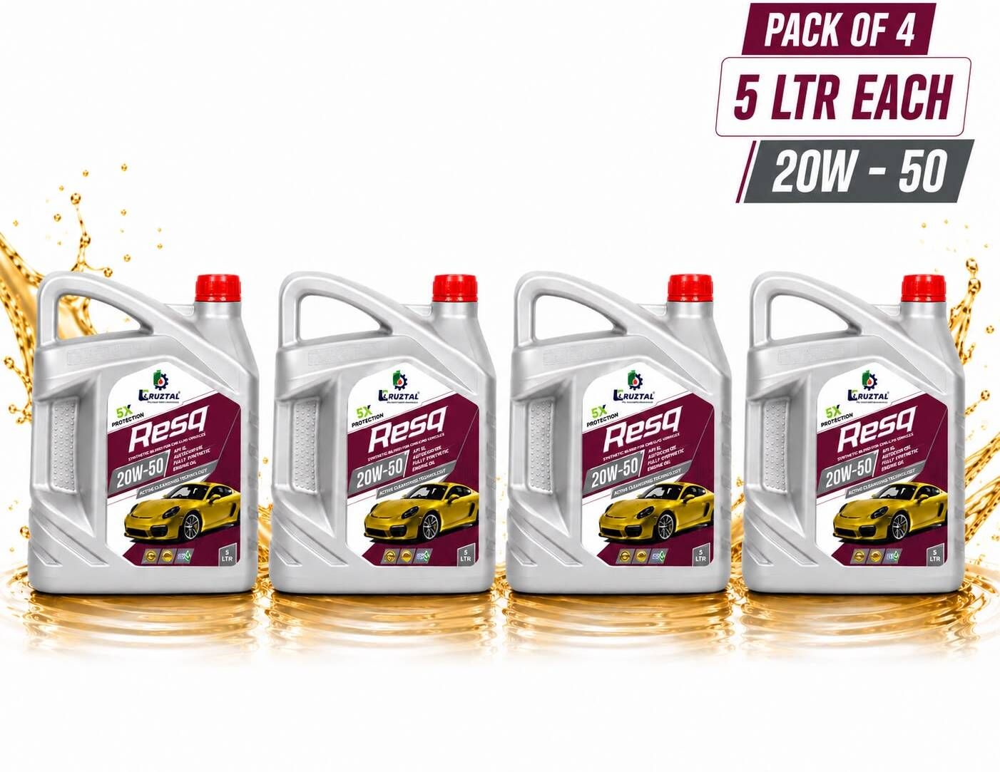 RESQ 20W-50 API-SN 5 LTR -P4 Heavy Duty Engine Oil-image-36