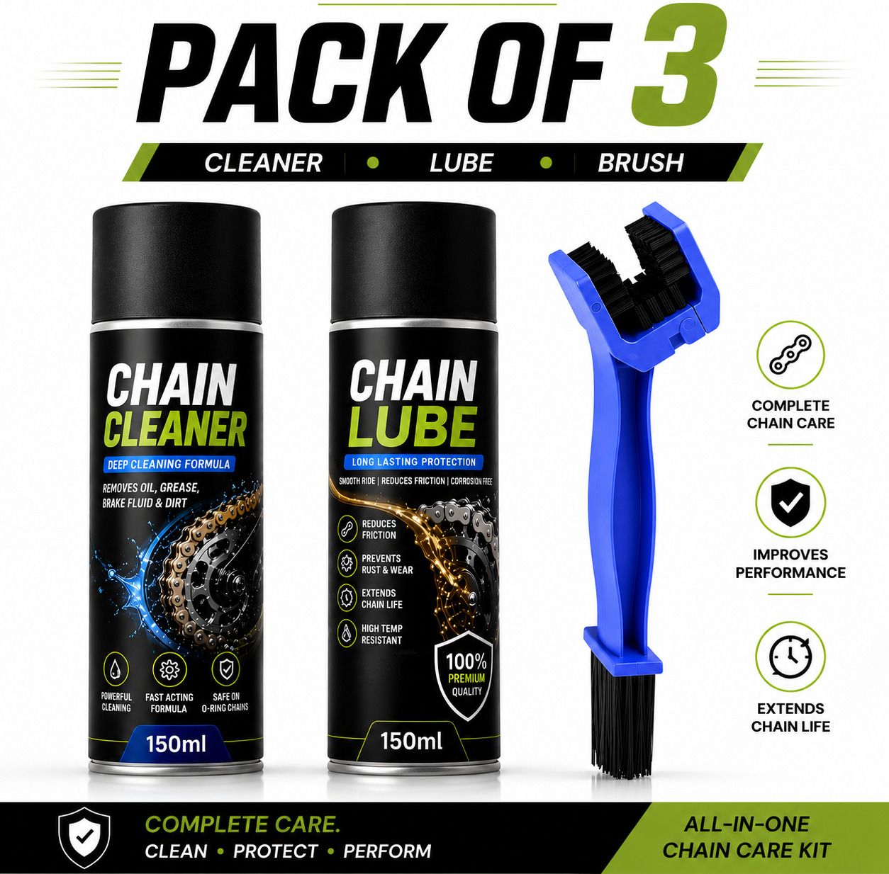 Ultimate Motorcycle Chain Cleaner Protection Lube Brush Maintenance Professional Motorcycle Chain Cleaning Lubrication Brush Performance Care Bundle Chain Oil-image-39