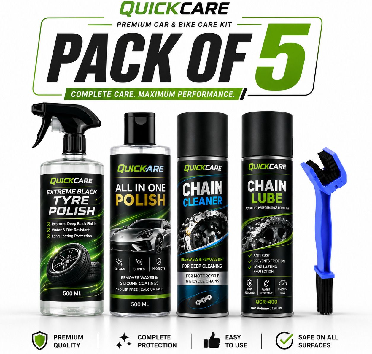 Ultimate Vehicle Detailing Package Premium Finish Complete Maintenance Car Bike Cleaning Bundle Maximum Shine Protection Maintenance Performance Chain Oil-image-19