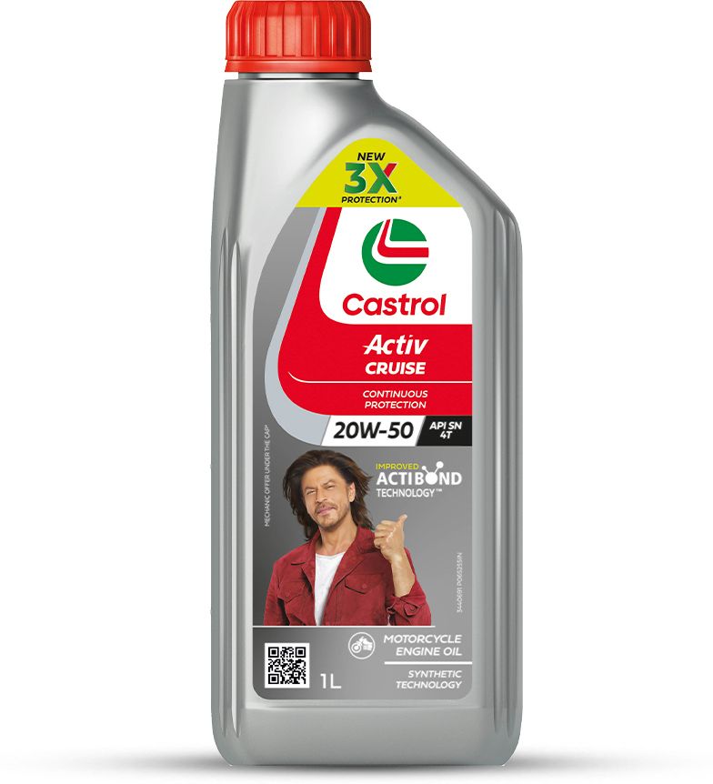 Activ CRUISE 20W-50 4T for Bajaj Bikes 3X Protection with Actibond Technology for Bikes|API SN & JASO MA2 Synthetic Blend Engine Oil