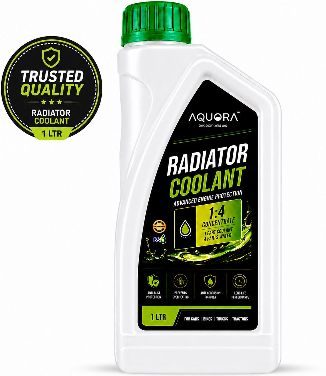 Radiator Coolant Liquid 1 L Premium Cooling Protection Coolant Green-image-49