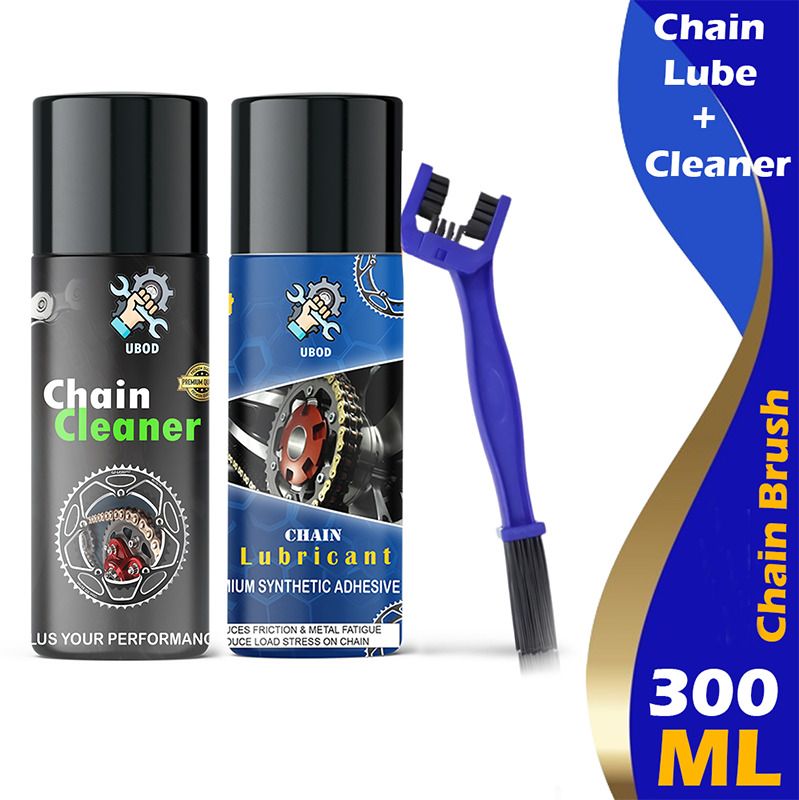 ubod Premium U_18 Bike Chain Lubricant & Chain Cleaner Spray With Cleaning Brush Chain Cleaner, Lube, Brush (150X2 ML) Chain Oil-picture-8