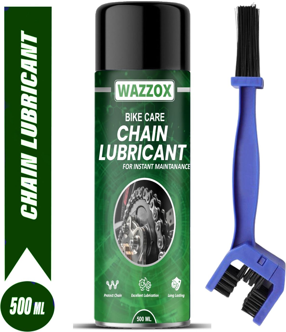 Bike Chain Lubricant Spray With Brush Cleaner For All Chain Type | Lubrication Rust protection Prevent Chain Breakage Chain Oil-image-10