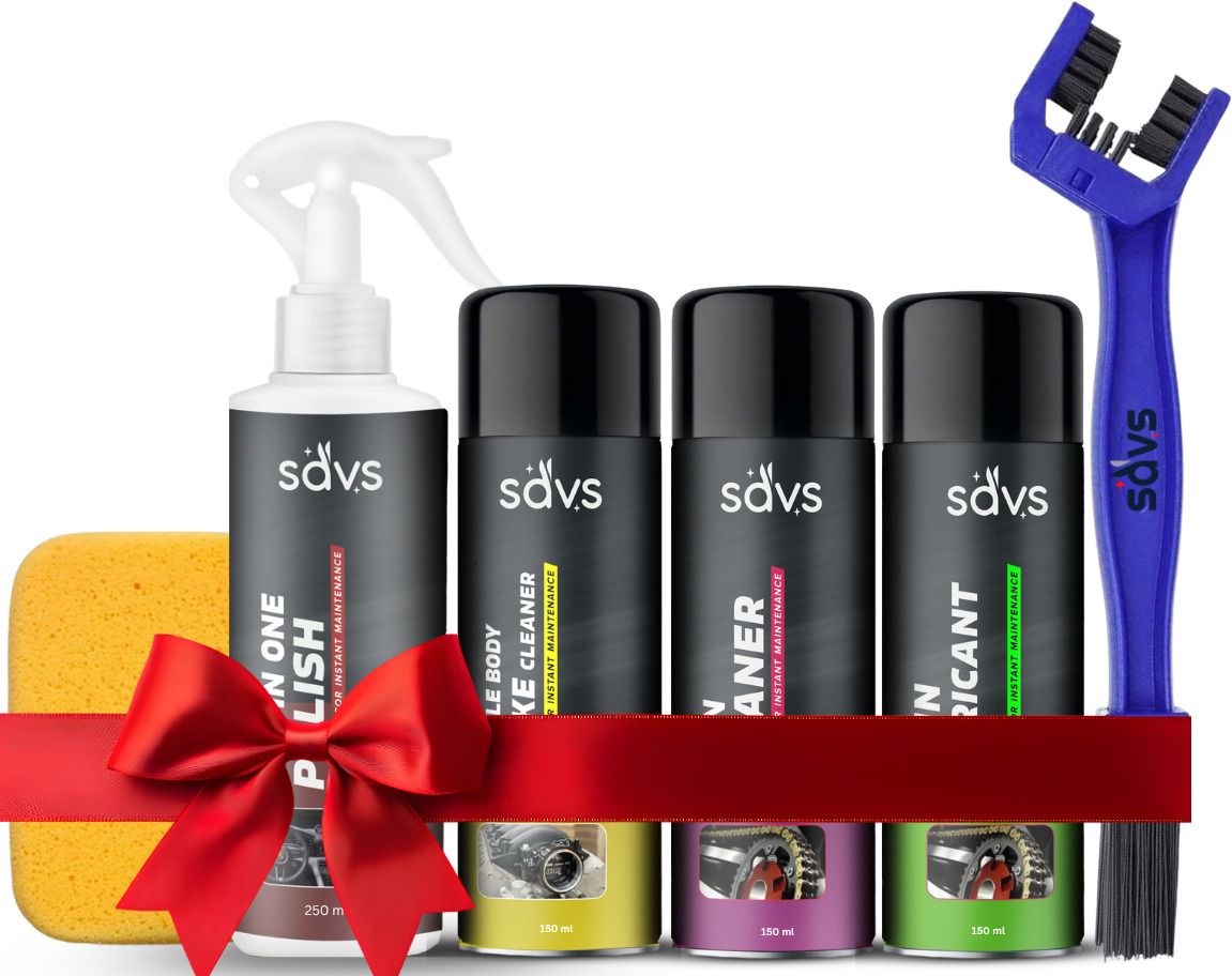 Bike Care Combo (Pack of 6)-250ml all in one Polish-150ml Chain Cleaner-150ml Chain Lube150ml Throttle Body Cleaner-Chain Brush-Sponge Motorcycle Cleaning Kit Chain Oil-image-39