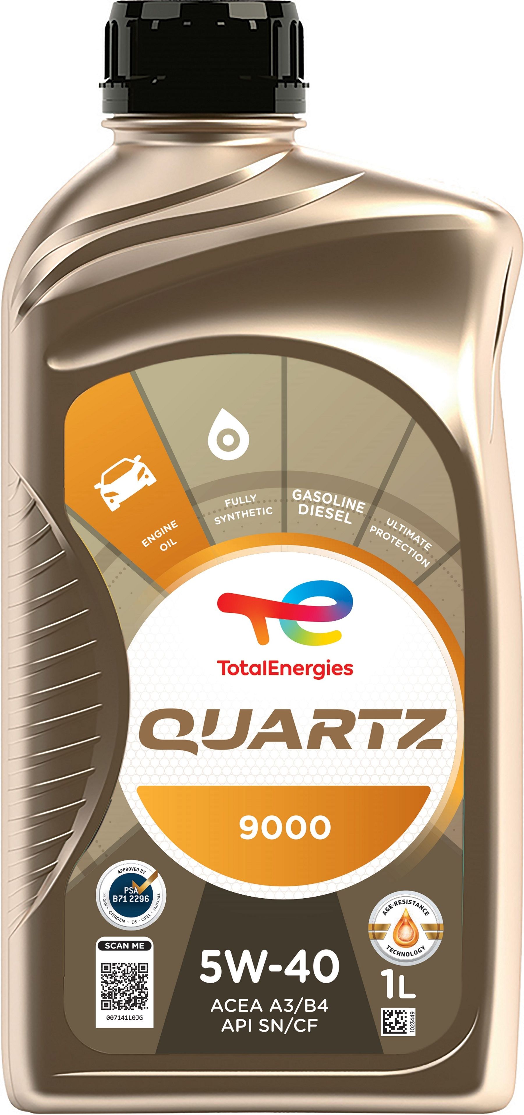 Quartz 9000 5W-40 Full-Synthetic Engine Oil