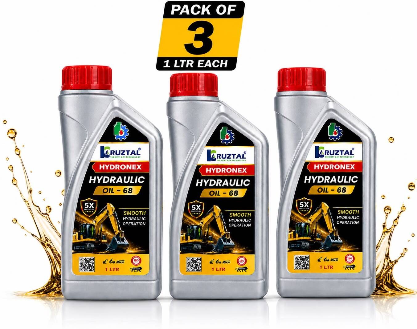ikruztal HYDRONEX HYDRAULIC OIL-68 1 LTR - P3 Hydraulic Oil-picture-17