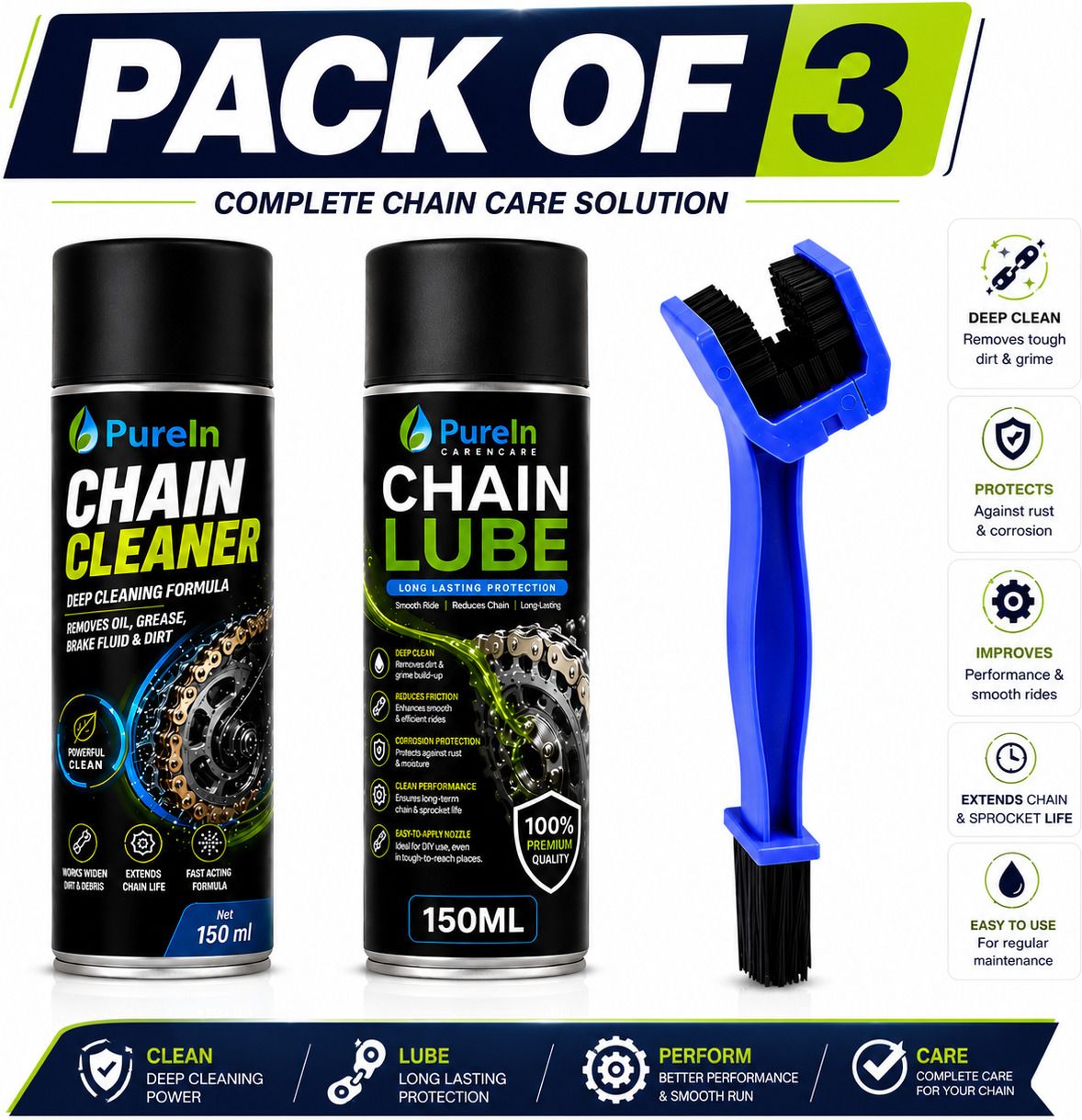 Complete Motorcycle Chain Protection Cleaner Lube Brush Premium Maintenance Professional Motorcycle Chain Cleaning Lubrication Brush Performance Care Bundle Chain Oil-image-42