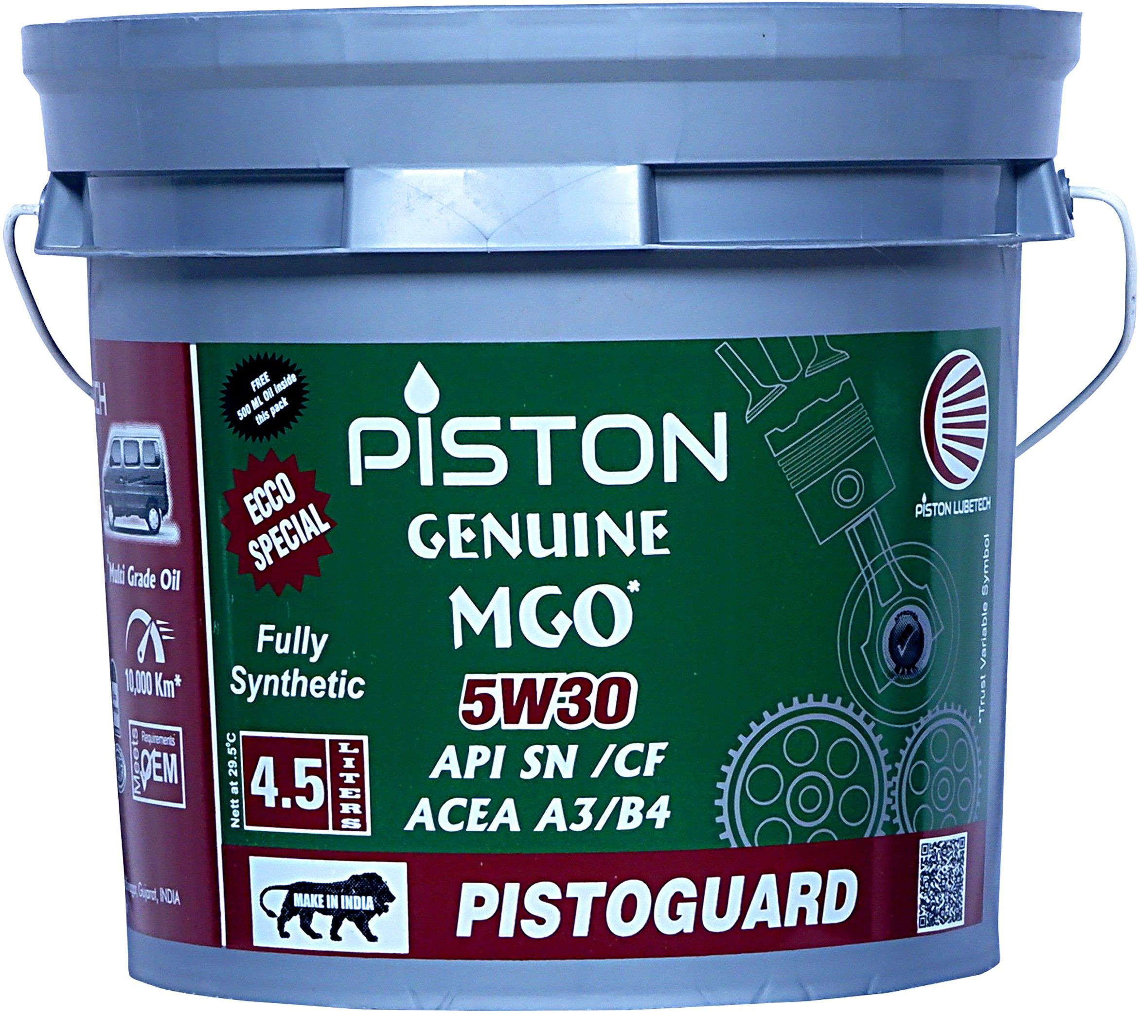 piston MGO 5W-30 API SN/CF ACEA A3/B4 For Eeco Car Full-Synthetic Engine Oil-picture-10