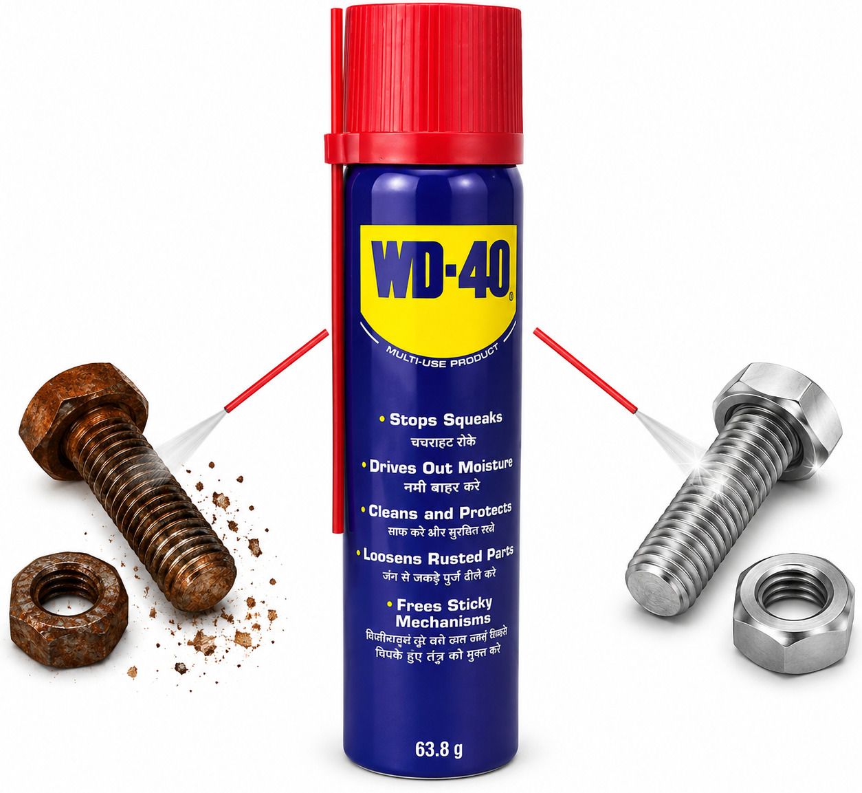 WD40-64G WD-40 Multi Use Spray 63.8g Oil Flush and Treatment-image-34