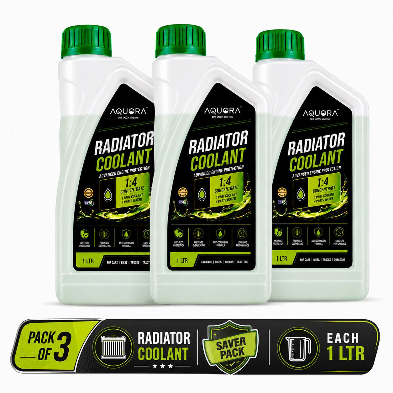 aquora Engine Heat Protection Coolant Cooling System Performance Coolant Green-picture-29