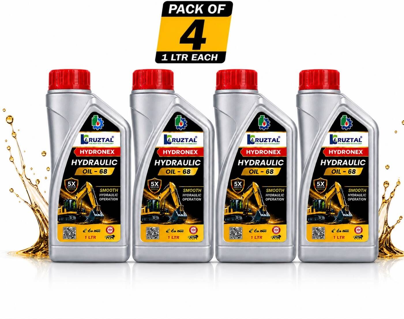 ikruztal HYDRONEX HYDRAULIC OIL-68 1 LTR - P4 Hydraulic Oil-picture-23